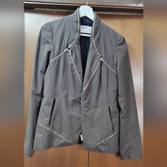 Hussein Chalayan Jackets & Blazers - Hussein Chalayan, A/W 2003 Cotton Zipped Blazer Jacket